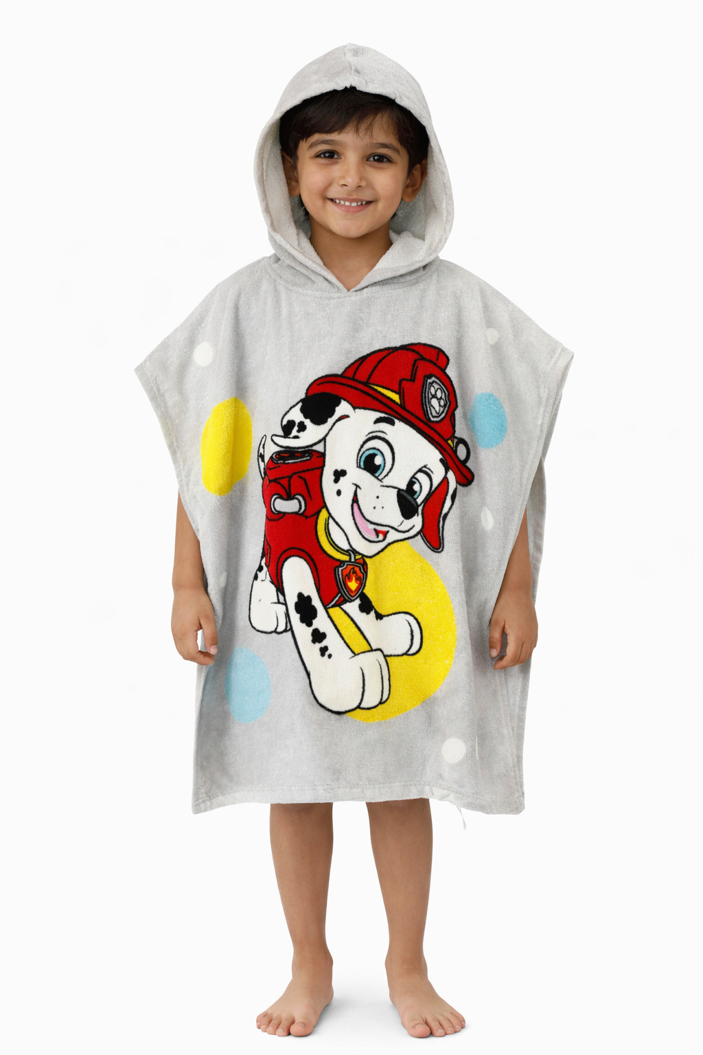Kids poncho paw L.grey