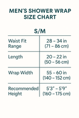 men shower wrap