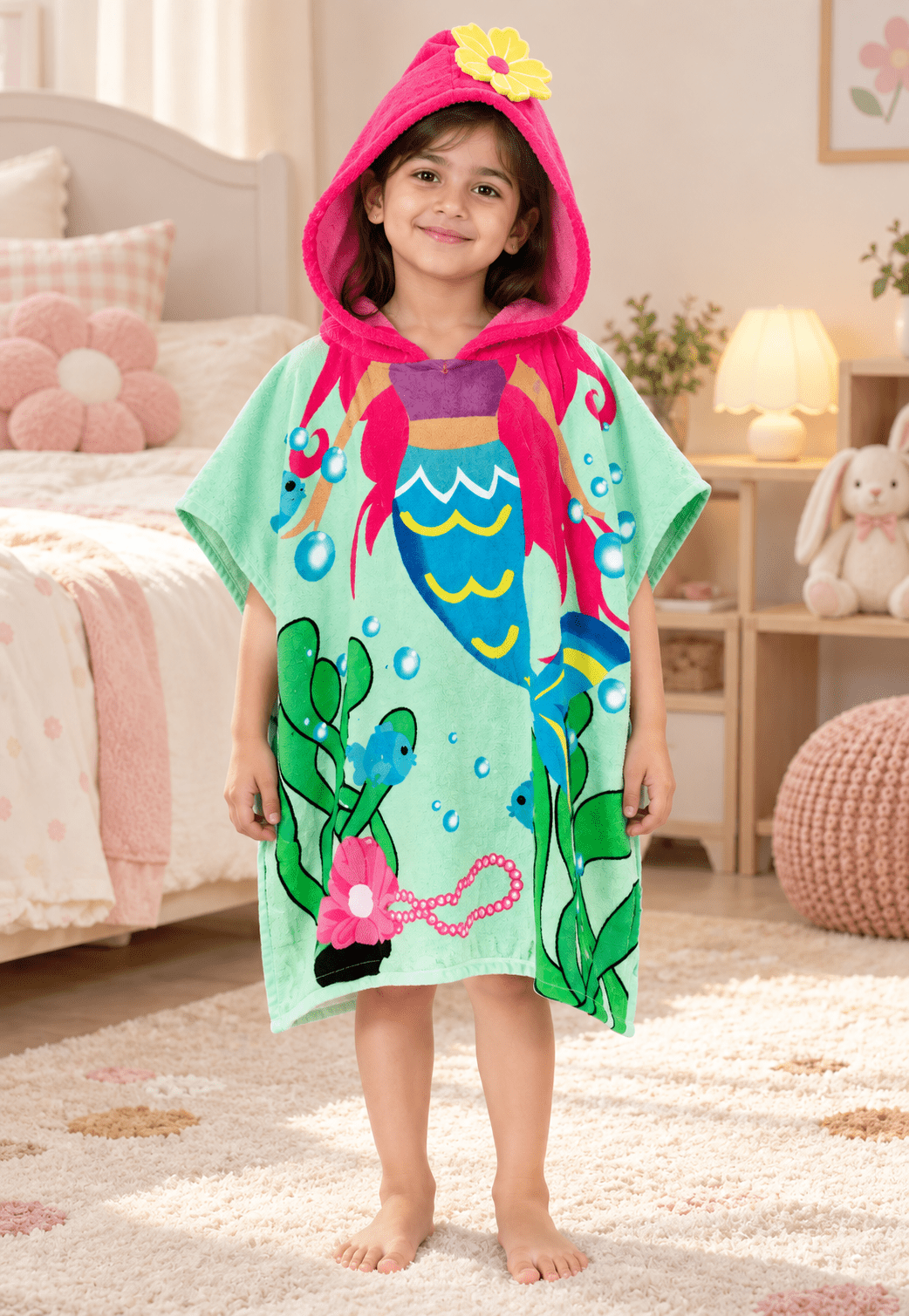 Kids poncho mermaid - Toliya.co