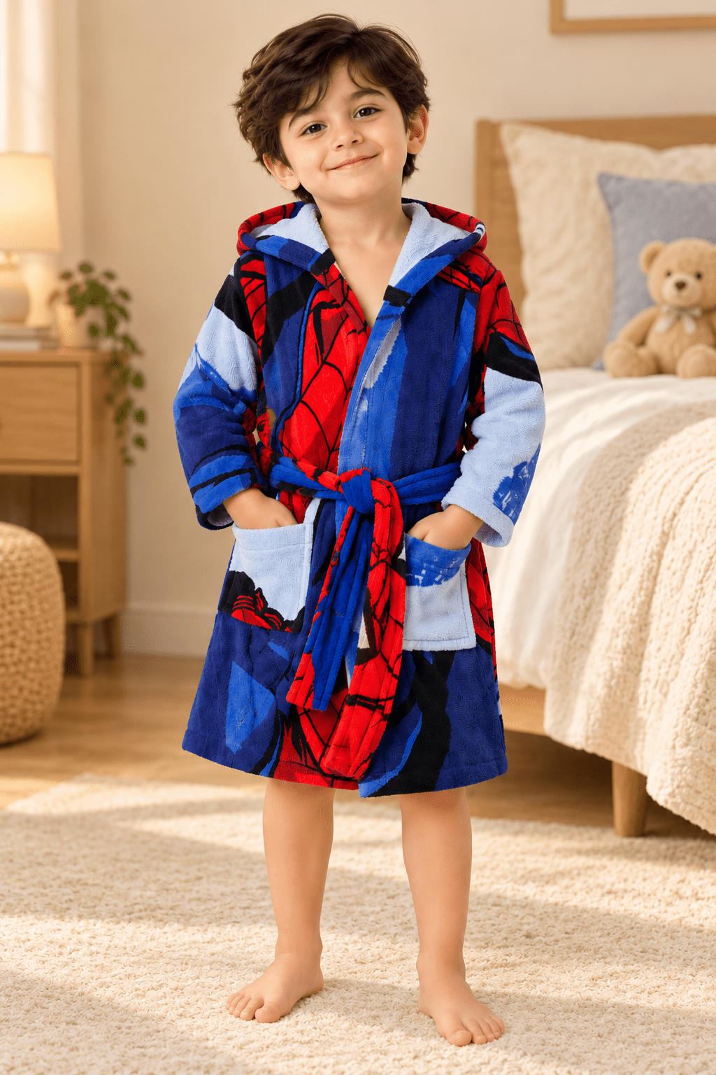 Animated Kids Hooded Bathrobe - Toliya.co