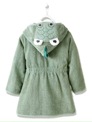 Crocodile Hooded Kids Bathrobe – Green (Ages 4 to 10)