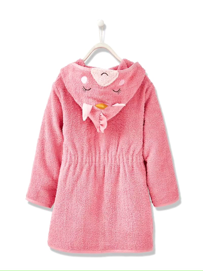 Unicorn Hooded Kids Bathrobe – Pink (Ages 4 to 10)