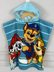 Kids poncho paw patrol stripe