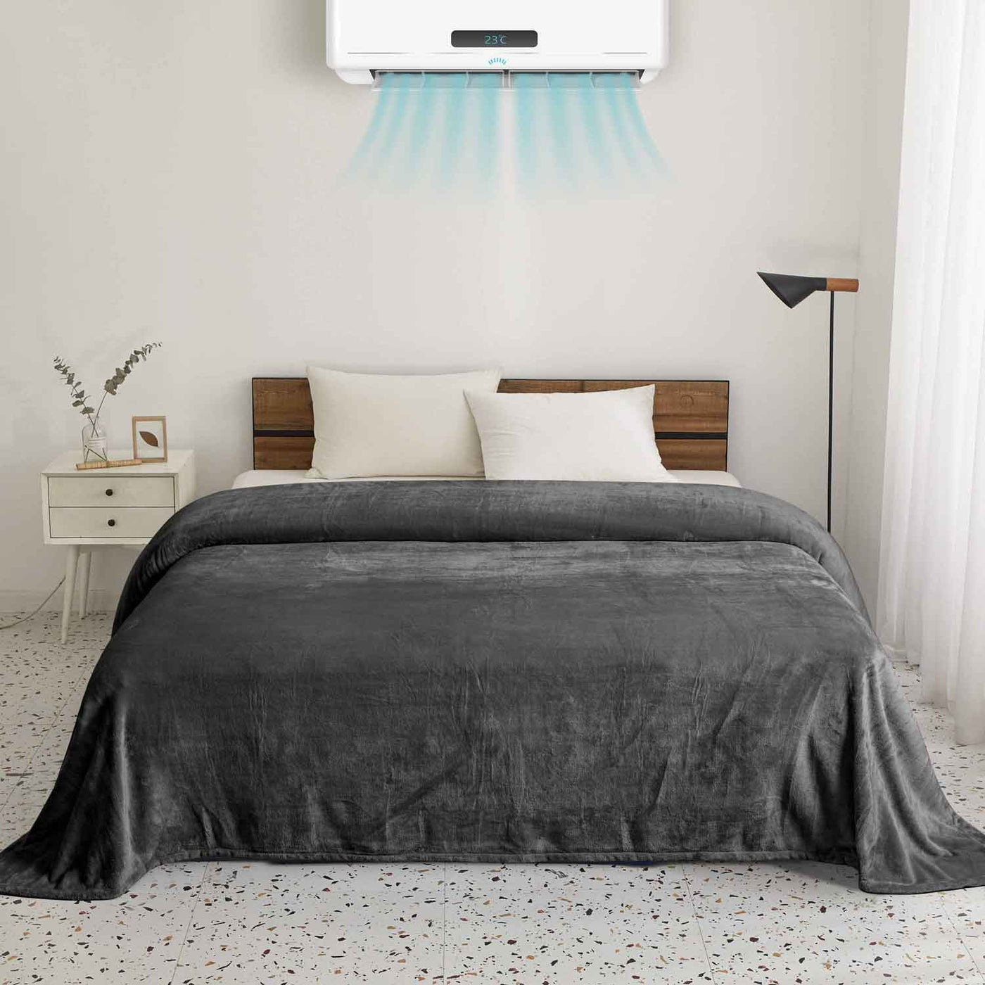 Summer Plush Blanket Grey