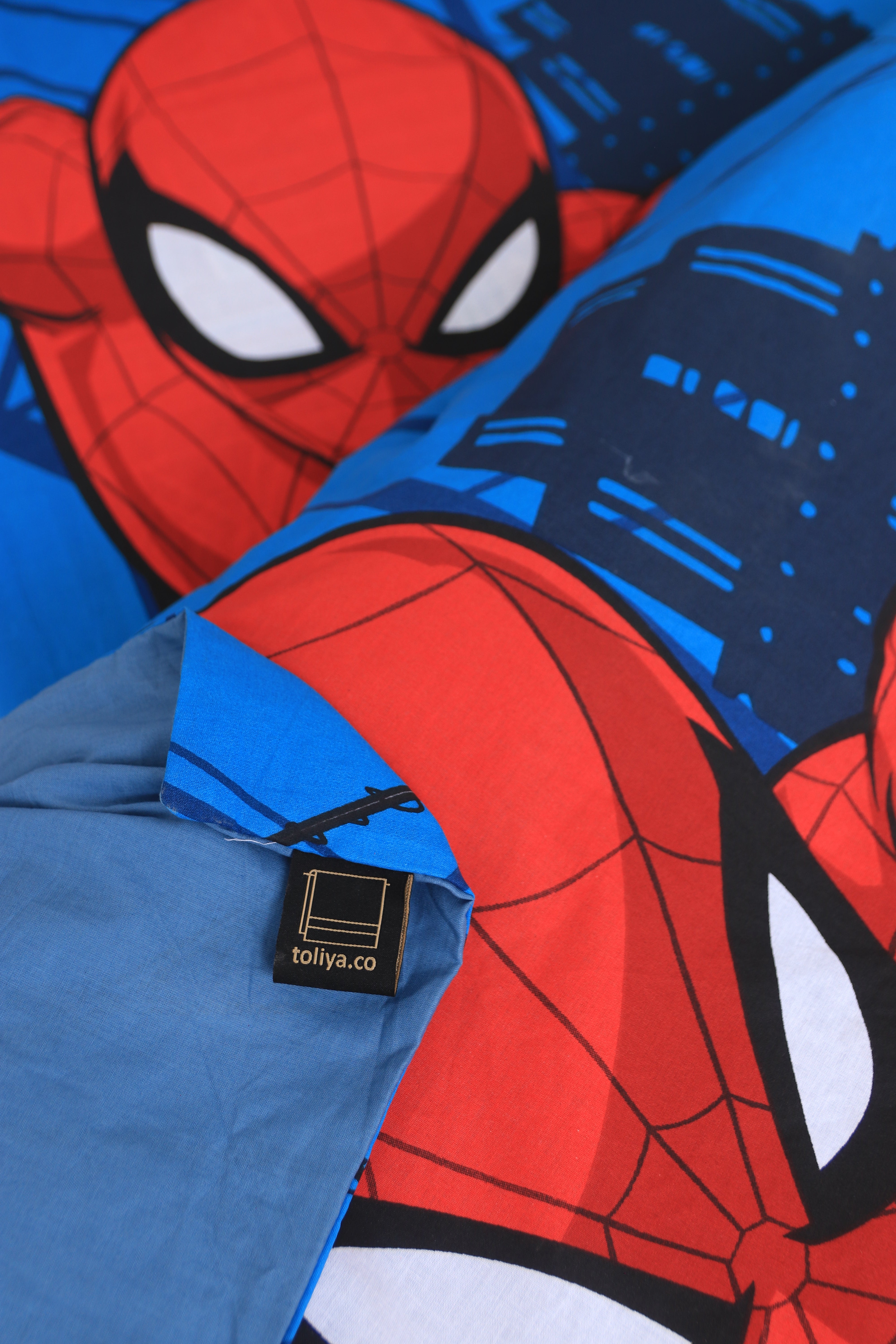 Kids Duvet Set with Flat Sheet with Pillow Cover Spider-Man