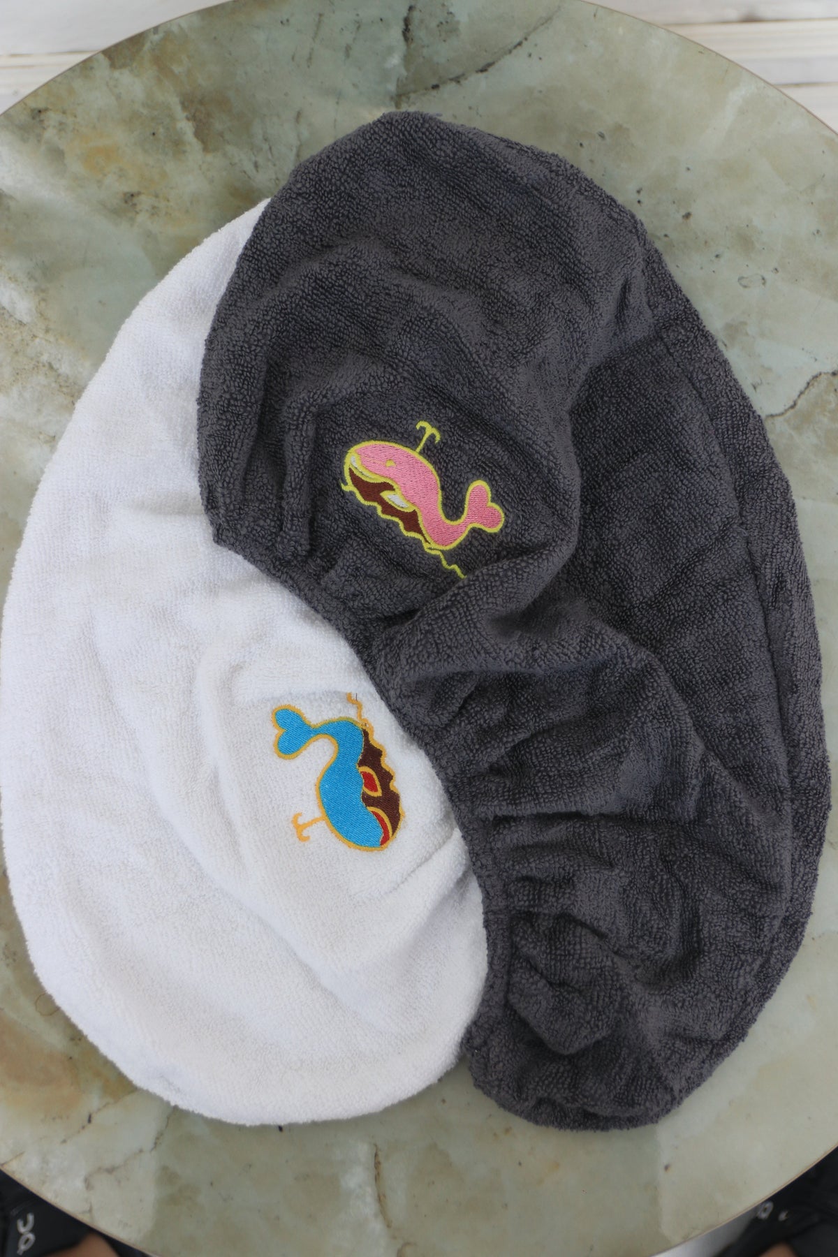 Hair turban (Pack of 2) Whale Fish