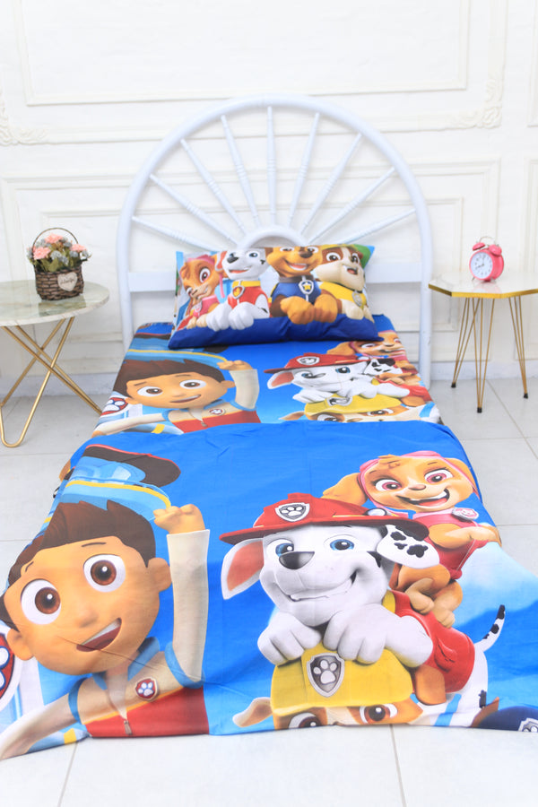 Kids Duvet Set with Flat Sheet with Pillow Cover