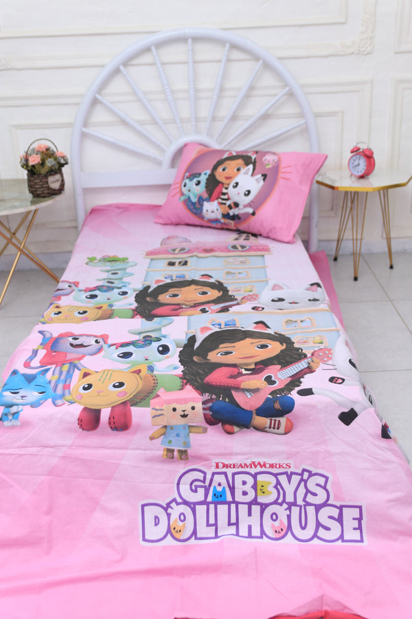 Kids Duvet Set with Flat Sheet with Pillow Cover