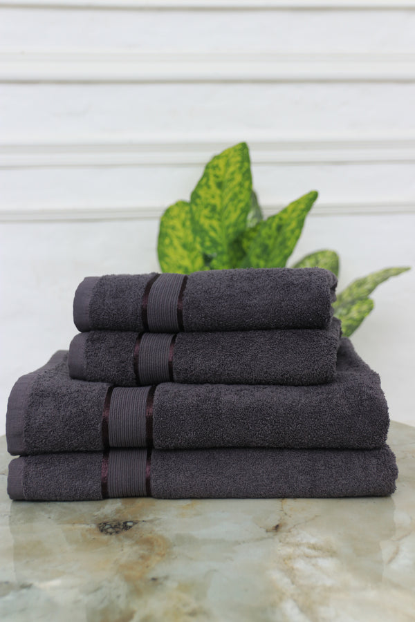 Towel Set (Pack of 4) Charcoal Shade