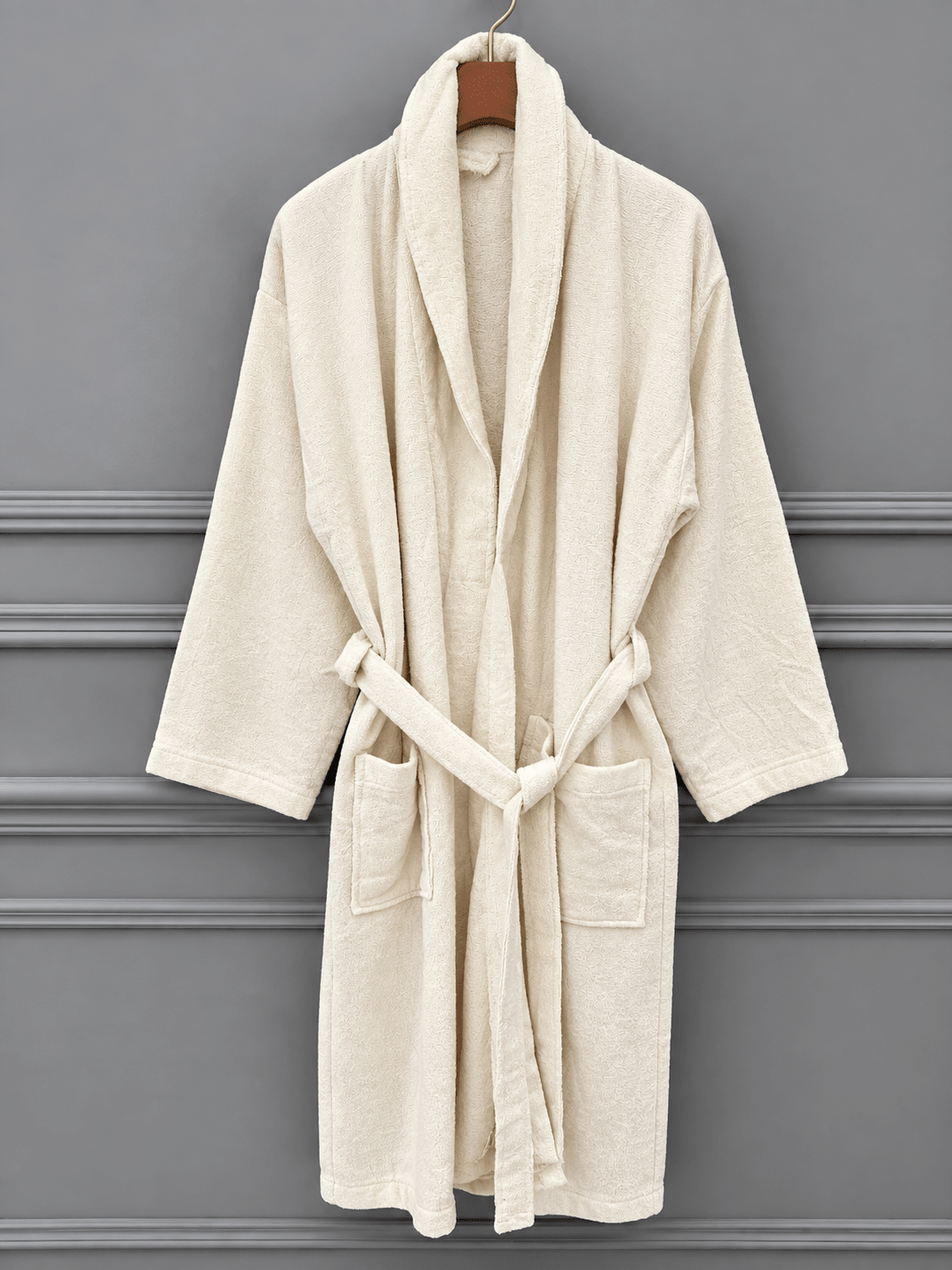 Premium Soft Beige Terry Bathrobe - Toliya.co