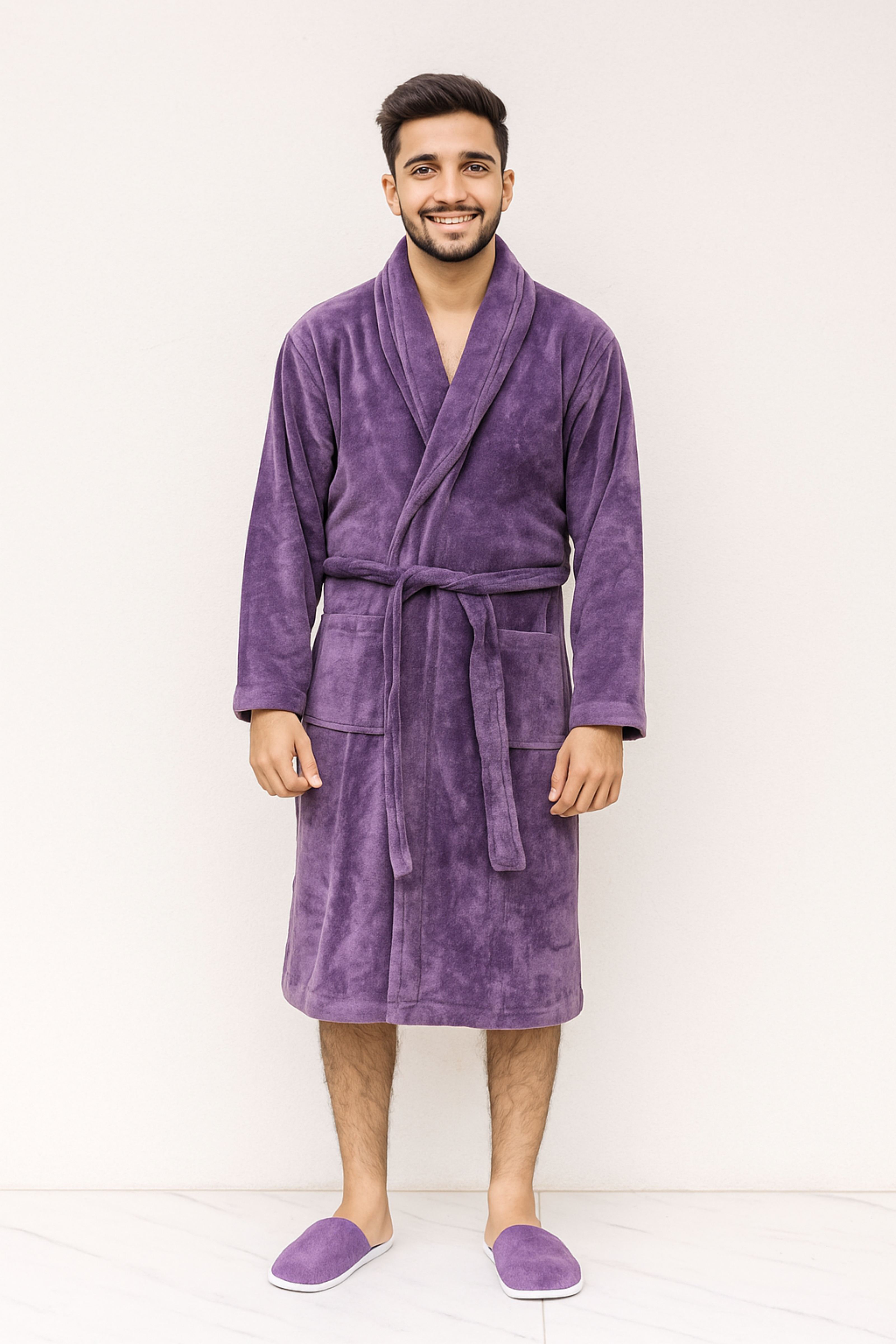 Bathrobe UniSex Set Purple