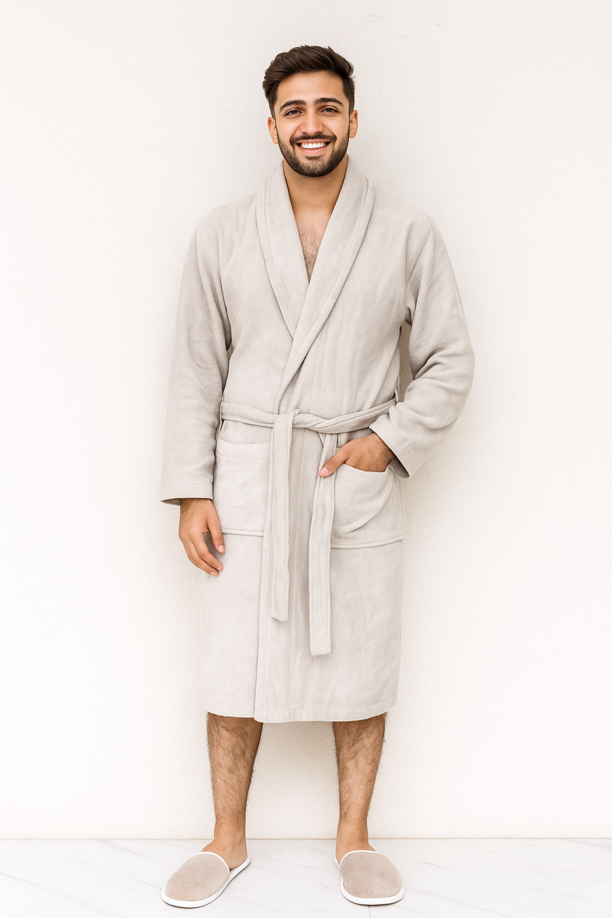 Bathrobe Set Light Grey