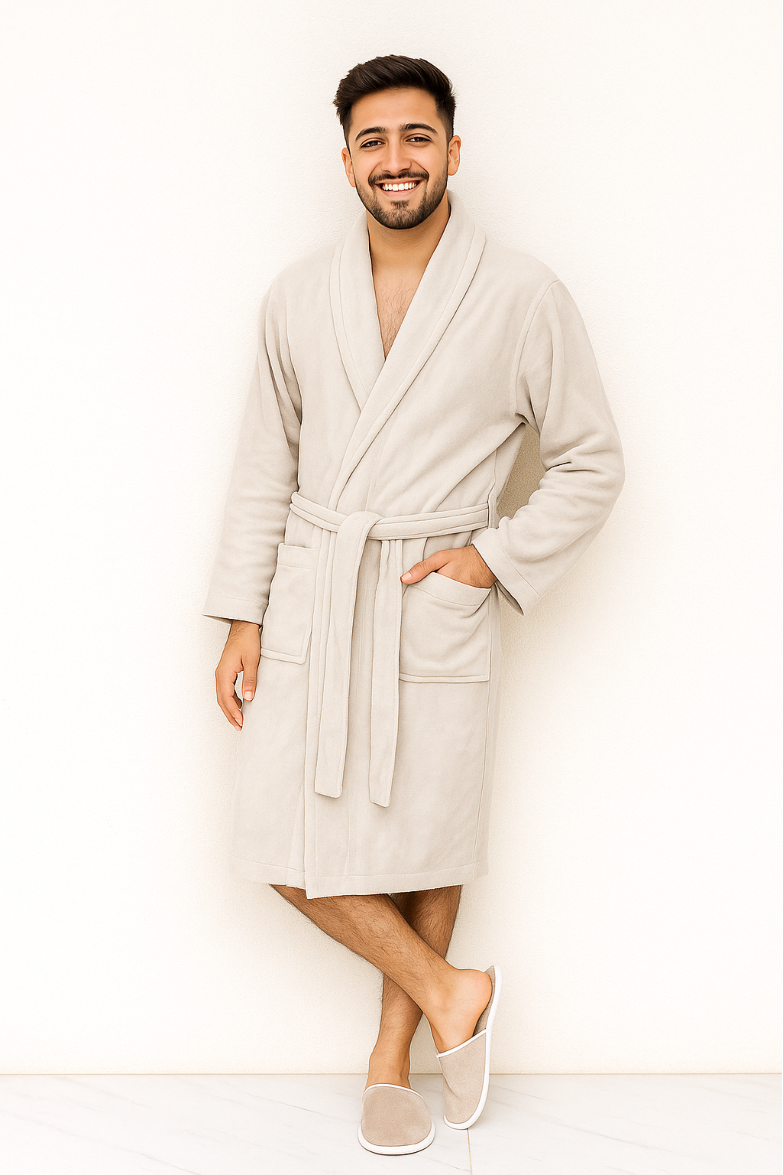 Bathrobe Set Light Grey