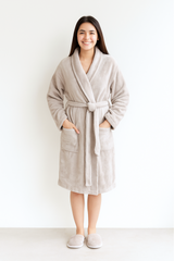Bathrobe Set Light Grey