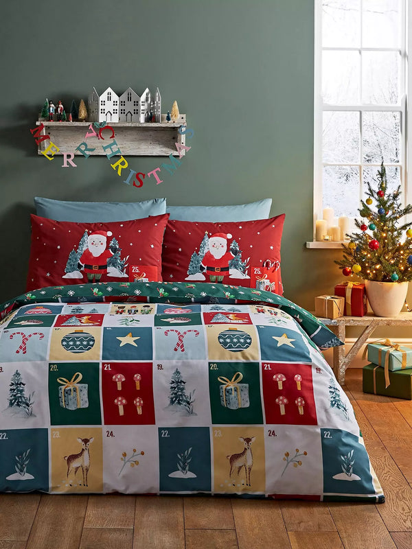 Catherine Lansfield Christmas Advent Calendar Duvet Cover Set