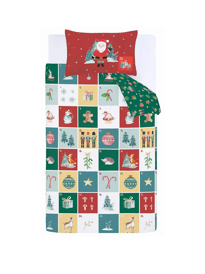 Catherine Lansfield Christmas Advent Calendar Duvet Cover Set