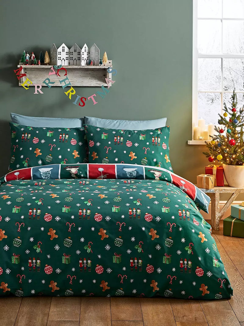 Catherine Lansfield Christmas Advent Calendar Duvet Cover Set