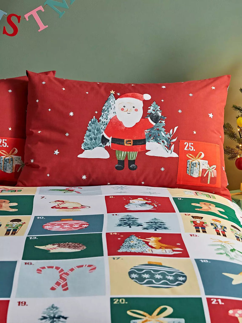 Catherine Lansfield Christmas Advent Calendar Duvet Cover Set