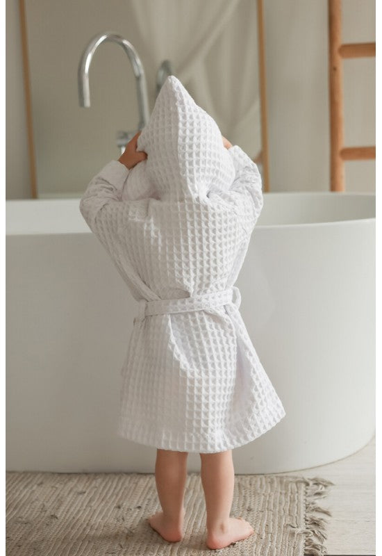 Kids Bathrobe White