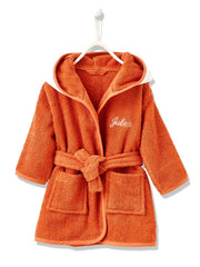 Fox Hooded Baby Bathrobe – Orange (Ages 9 Months to 3 Years)