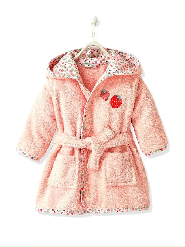 Baby Hooded Bathrobe Strawberry Sweetie
