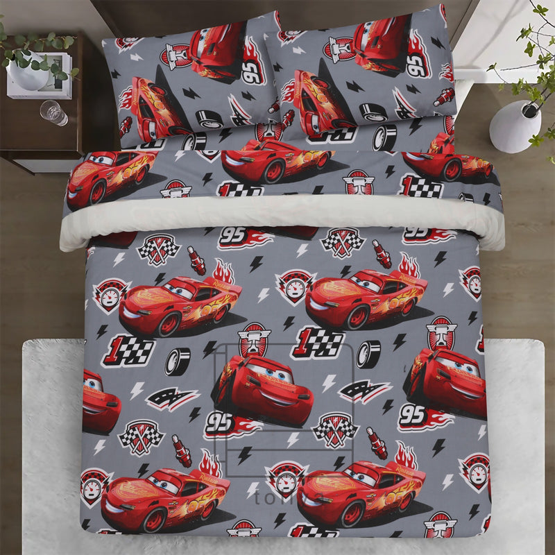 Kids Duvet Set with Flat Sheet with Pillow Cover