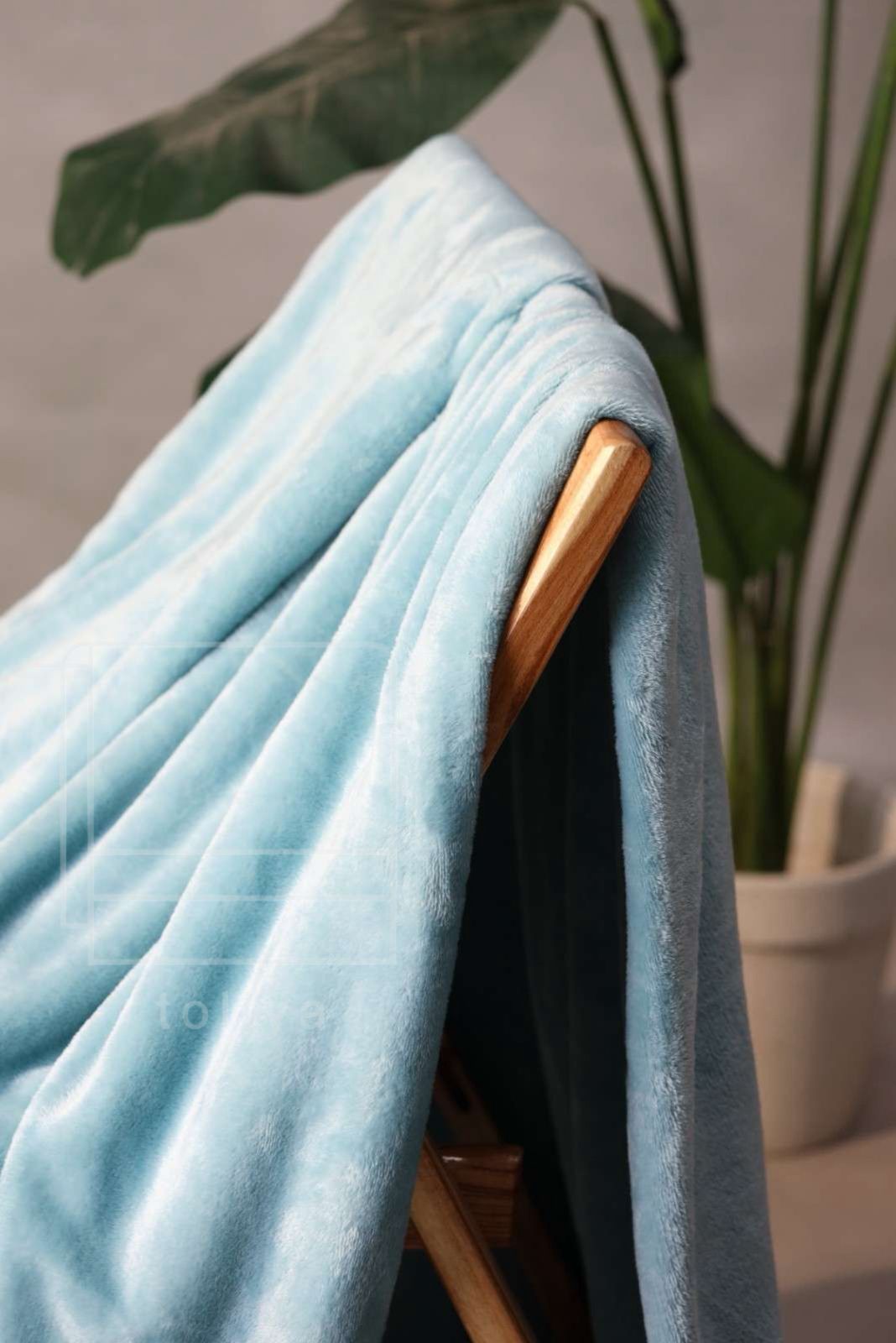 Summer Plush Blanket Sky Blue - Toliya.co