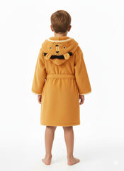 Cub Hooded Baby Bathrobe – Yellow (Ages 9 Months to 3 Years)