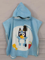 Kids poncho hourray bluey