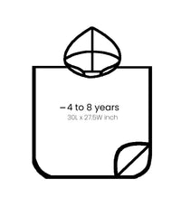 Kids Poncho Floral White