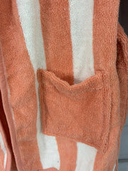 Kids Bathrobe Orange Stripe