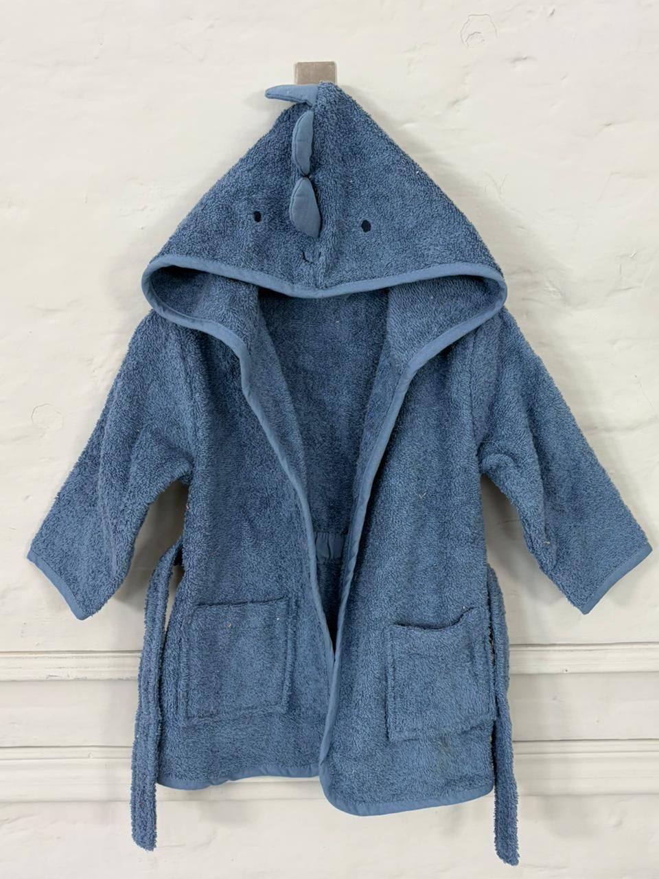 Kids Bathrobe Dino Hooded