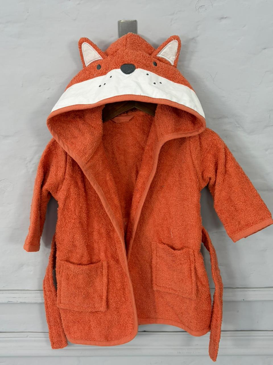 Kids Bathrobe Fox Hooded