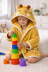 Kids Bathrobe Giraffe Hooded