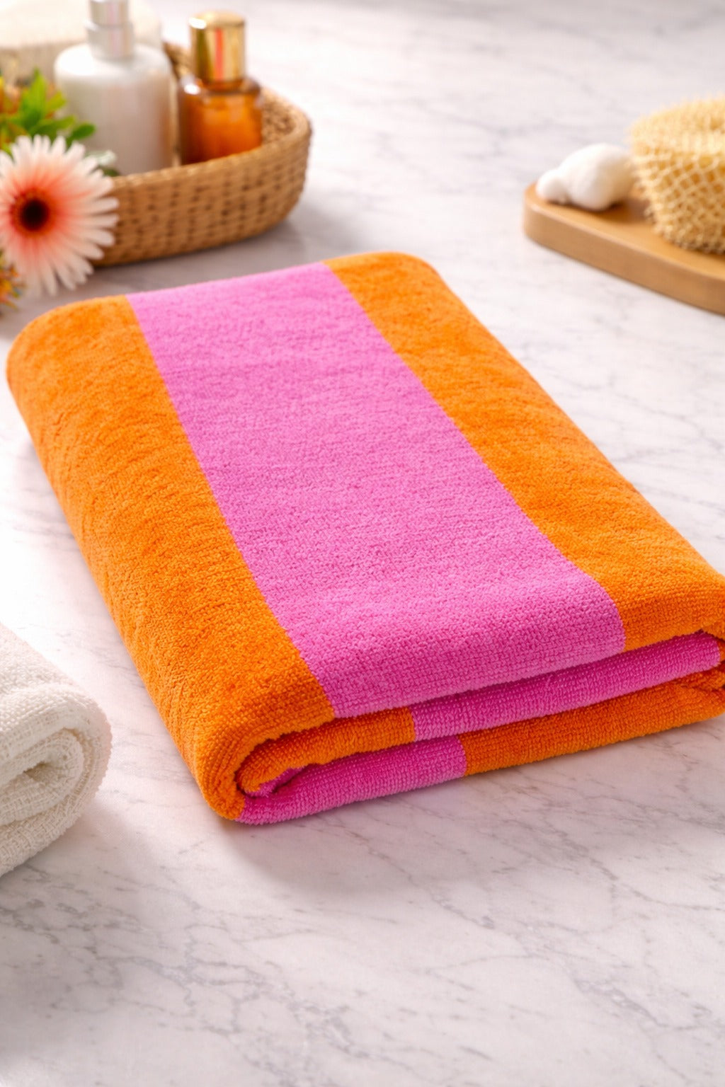 Cotton Stripe Bath Towel