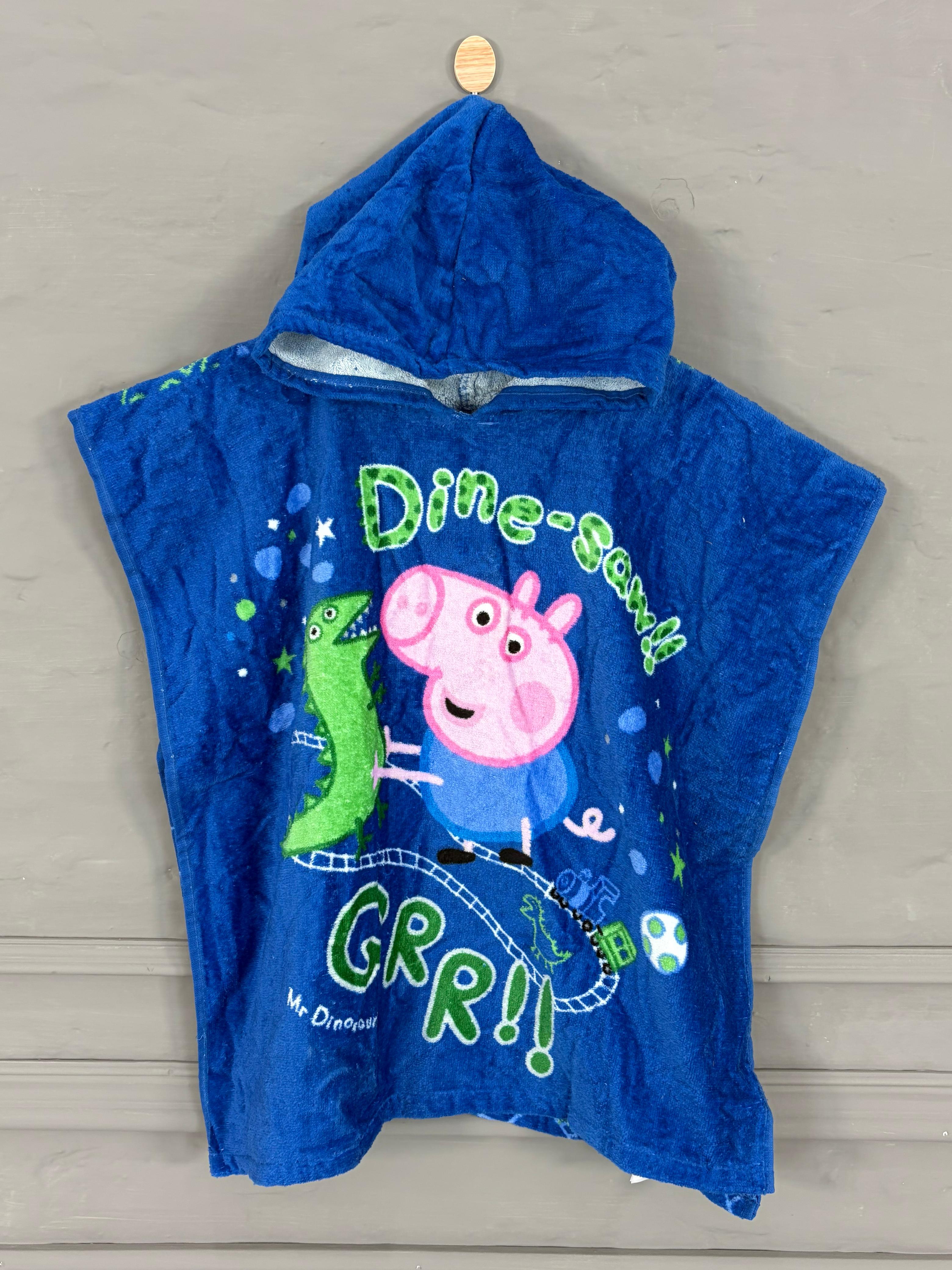 kids Hooded Grr printed Poncho
