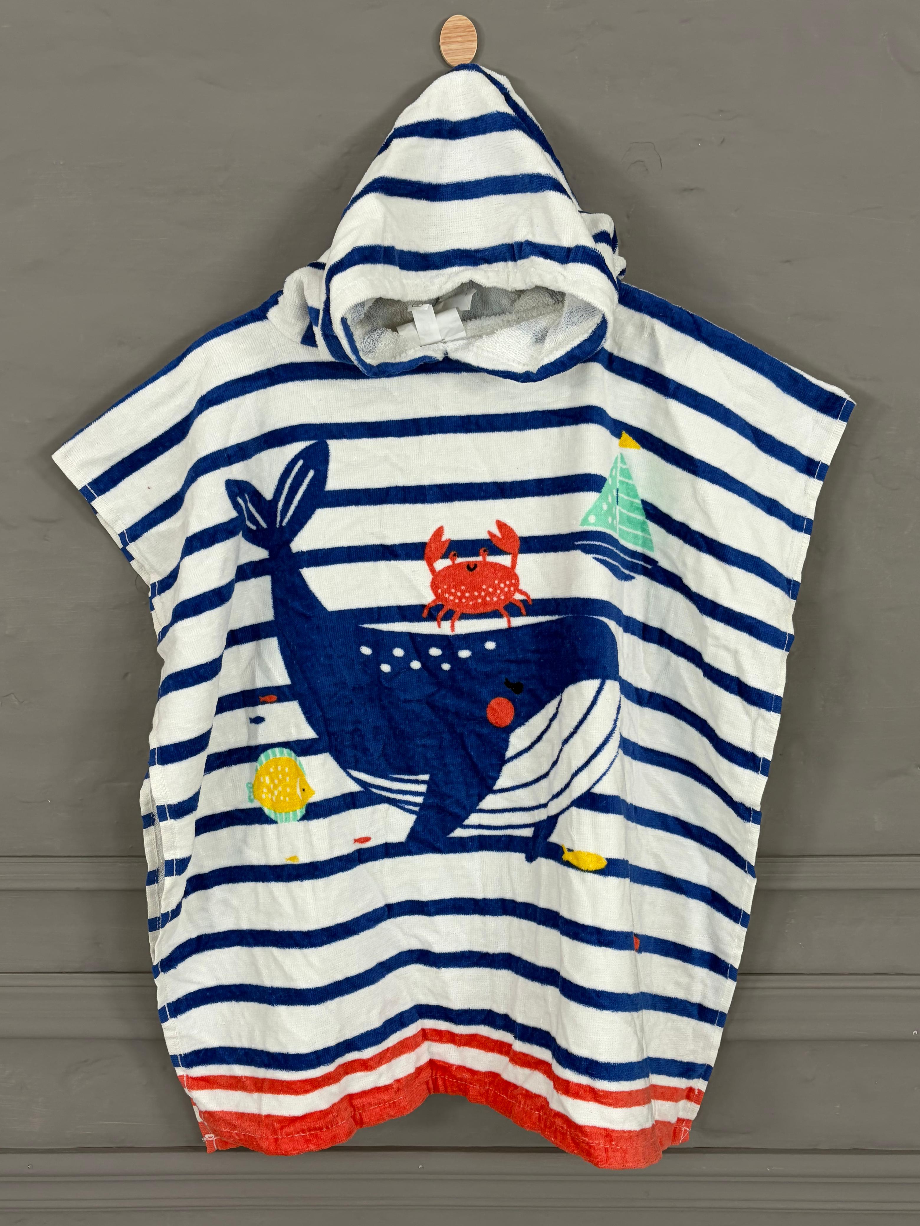 kids Hooded printed Poncho
