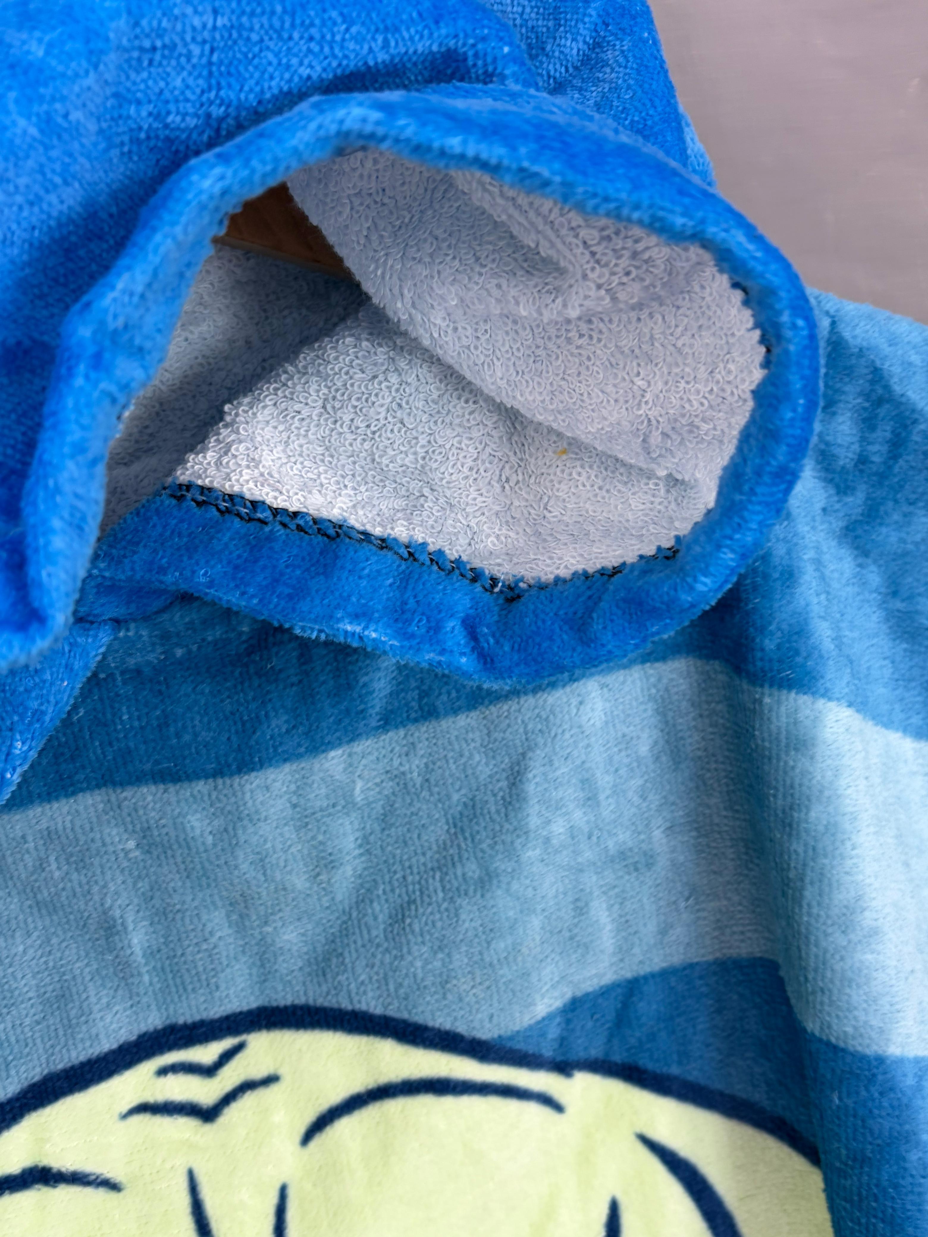 kids Hooded printed poncho