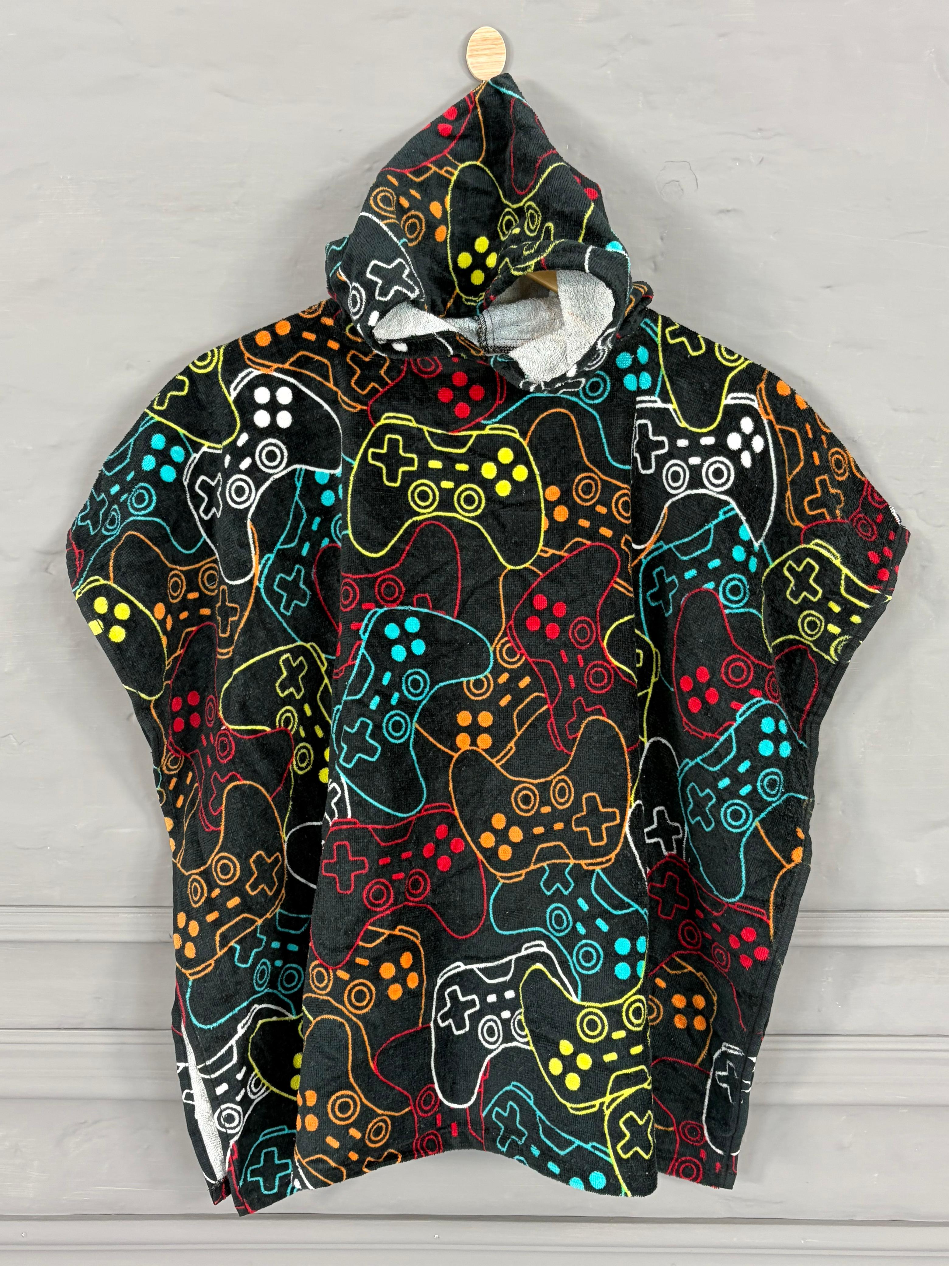 kids Hooded gaming Poncho