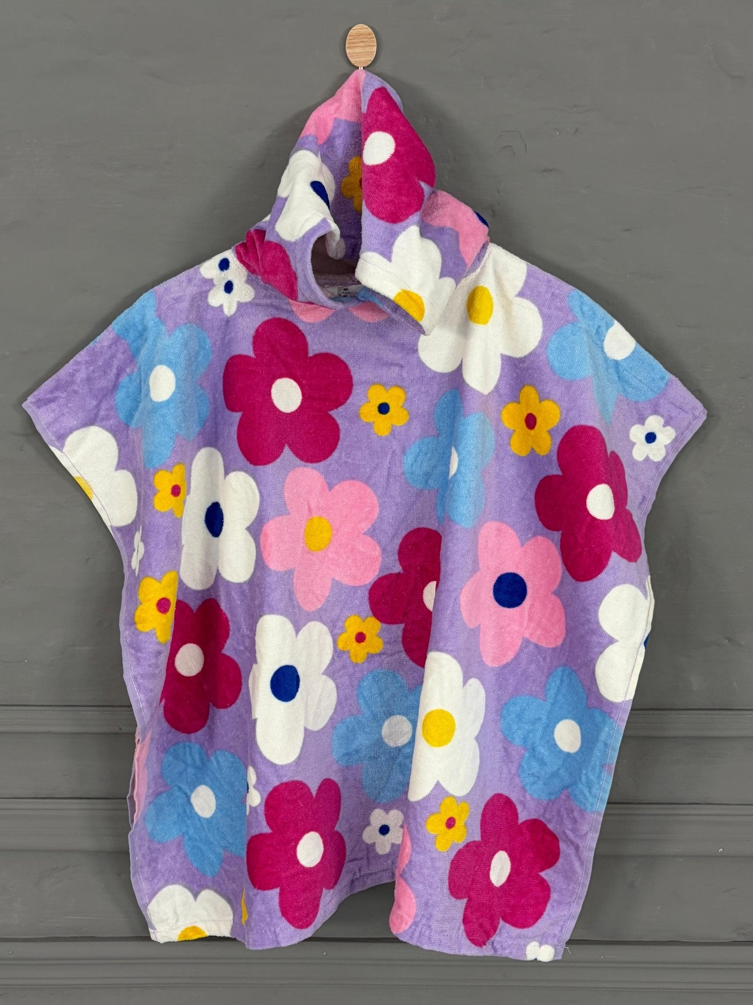 kids Hooded floral Poncho - Toliya.co