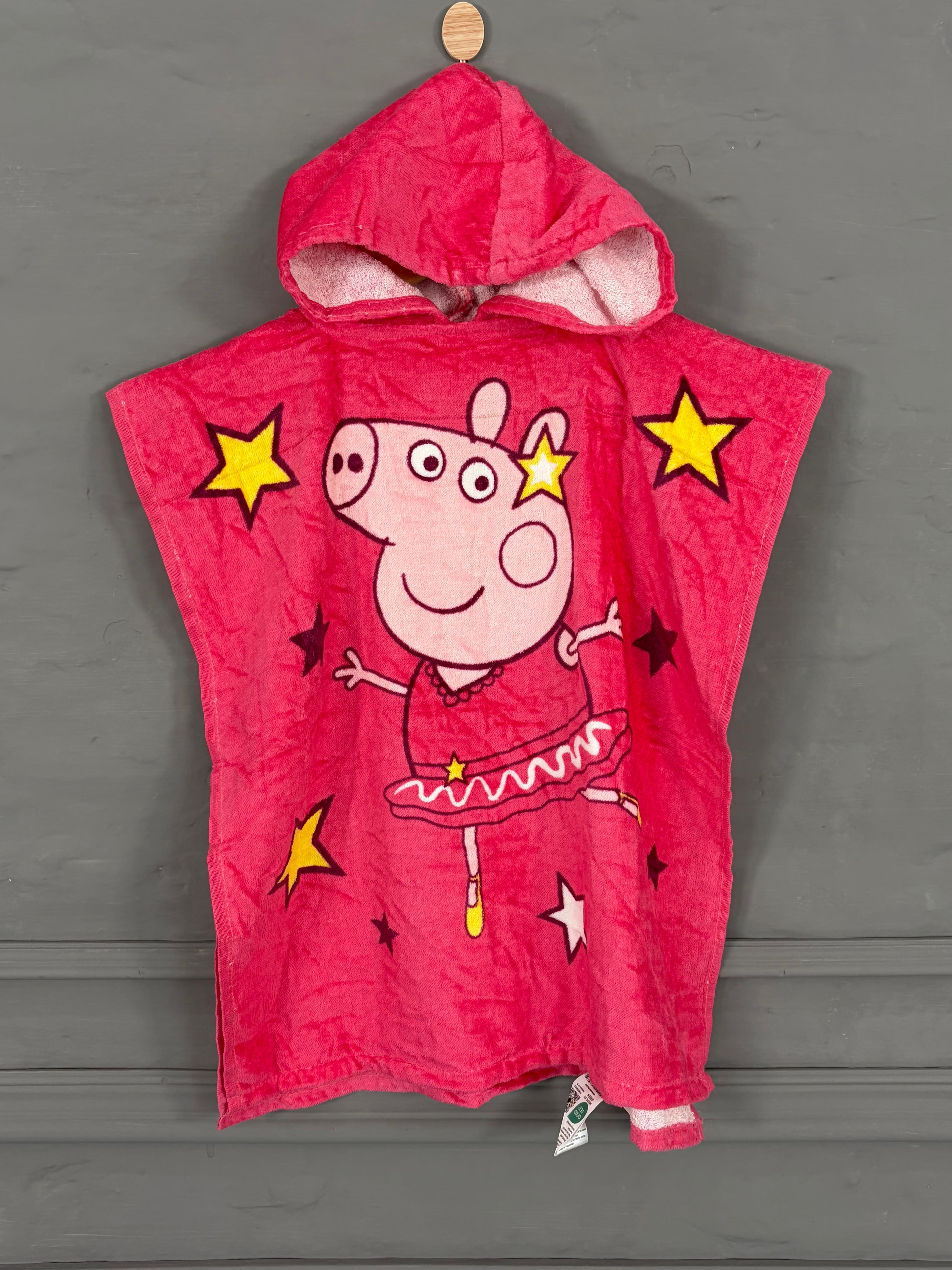kids Hooded cartoon printed Poncho