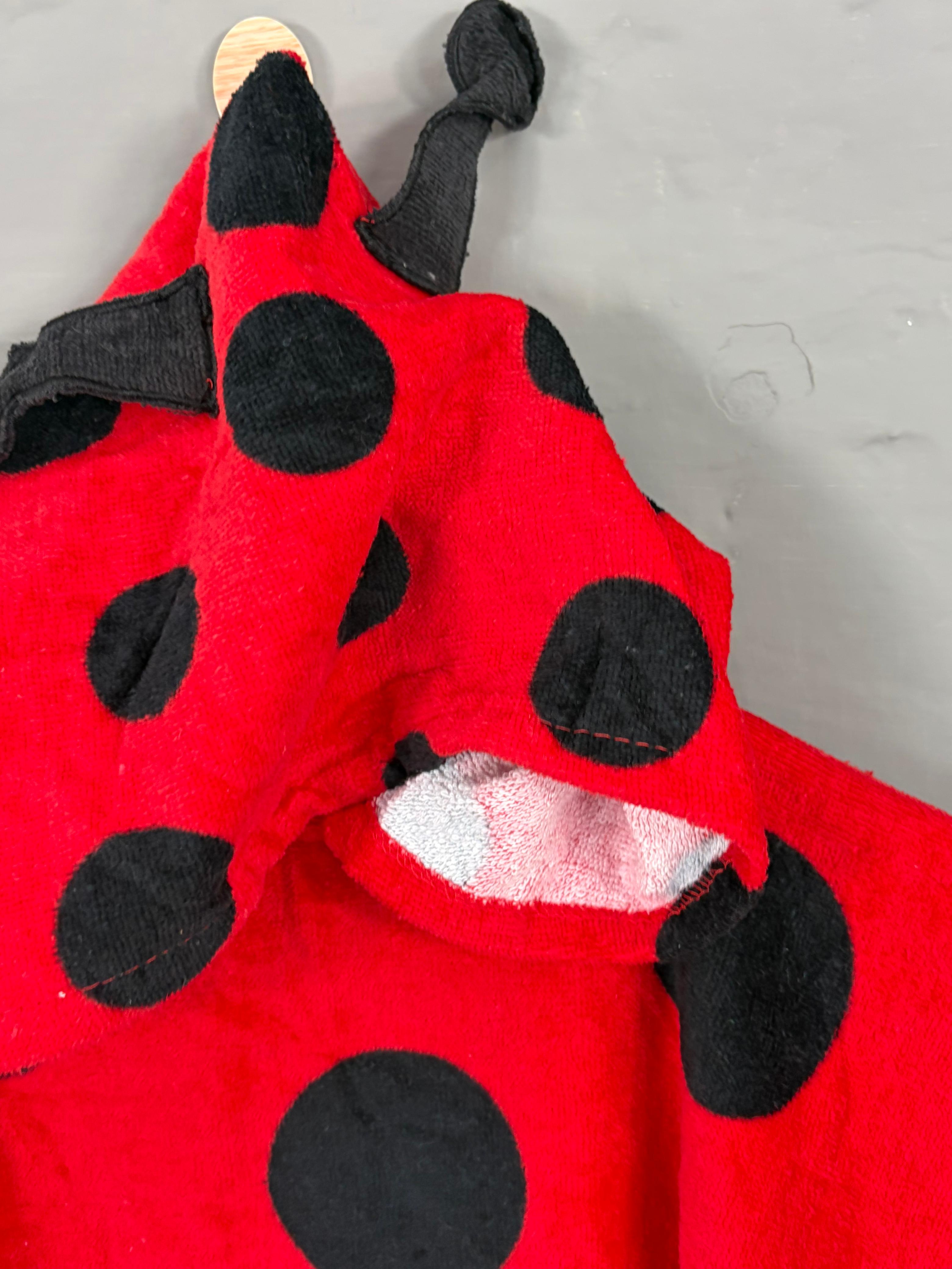 Red Ladybug Hooded Kids' Poncho