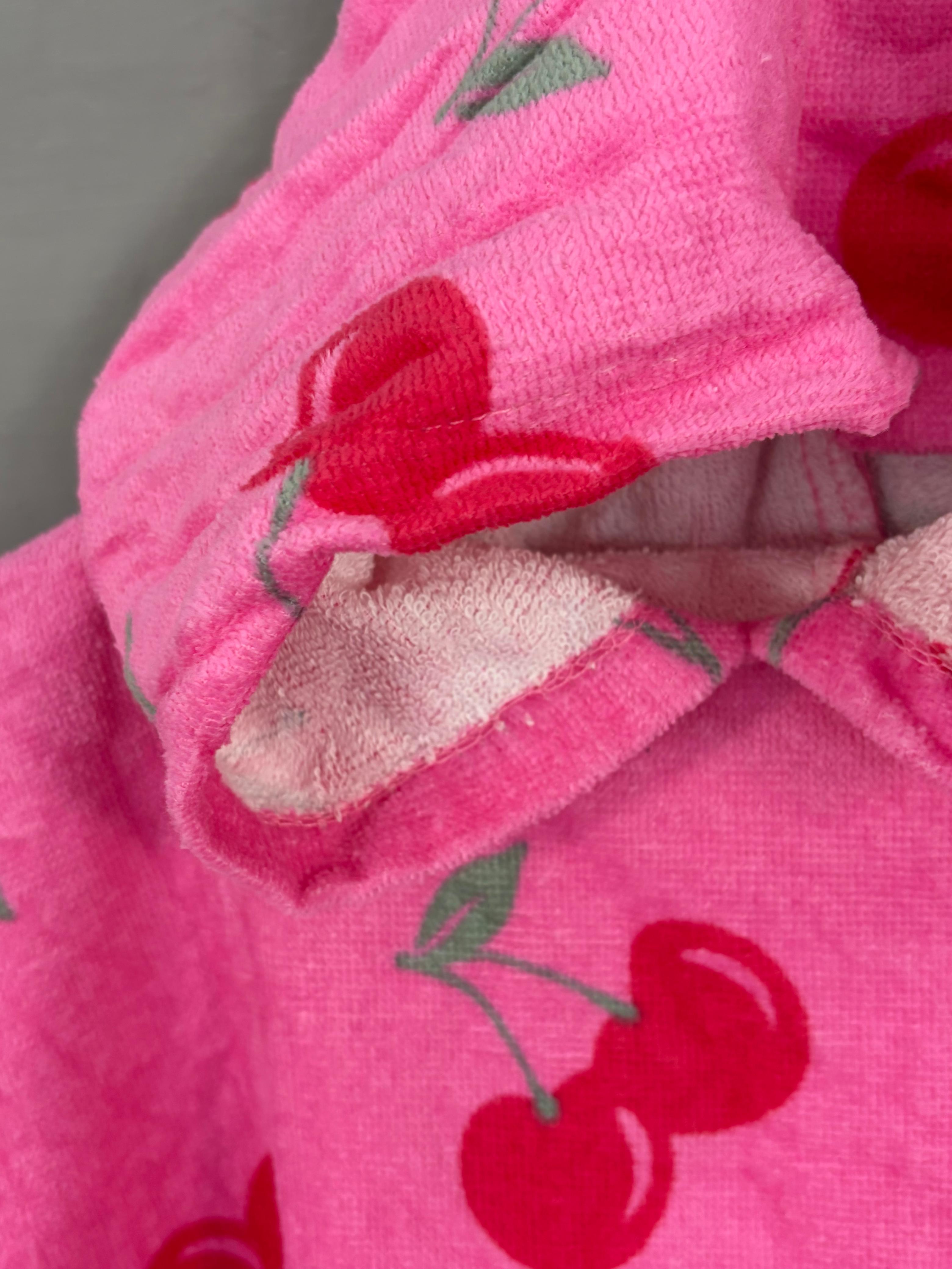 kids Hooded cherry Poncho