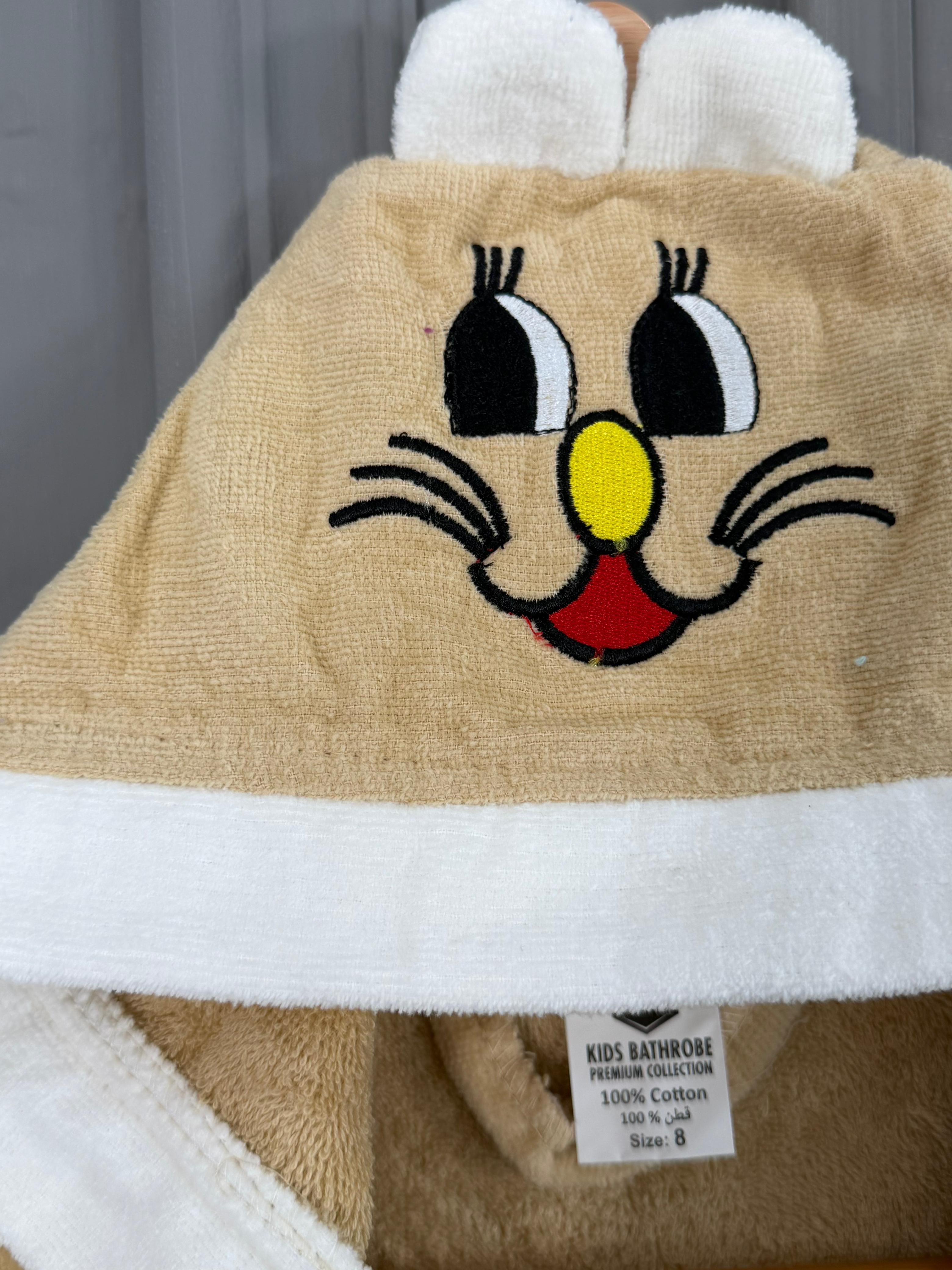 Kids Cartoon Hooded Bathrobe