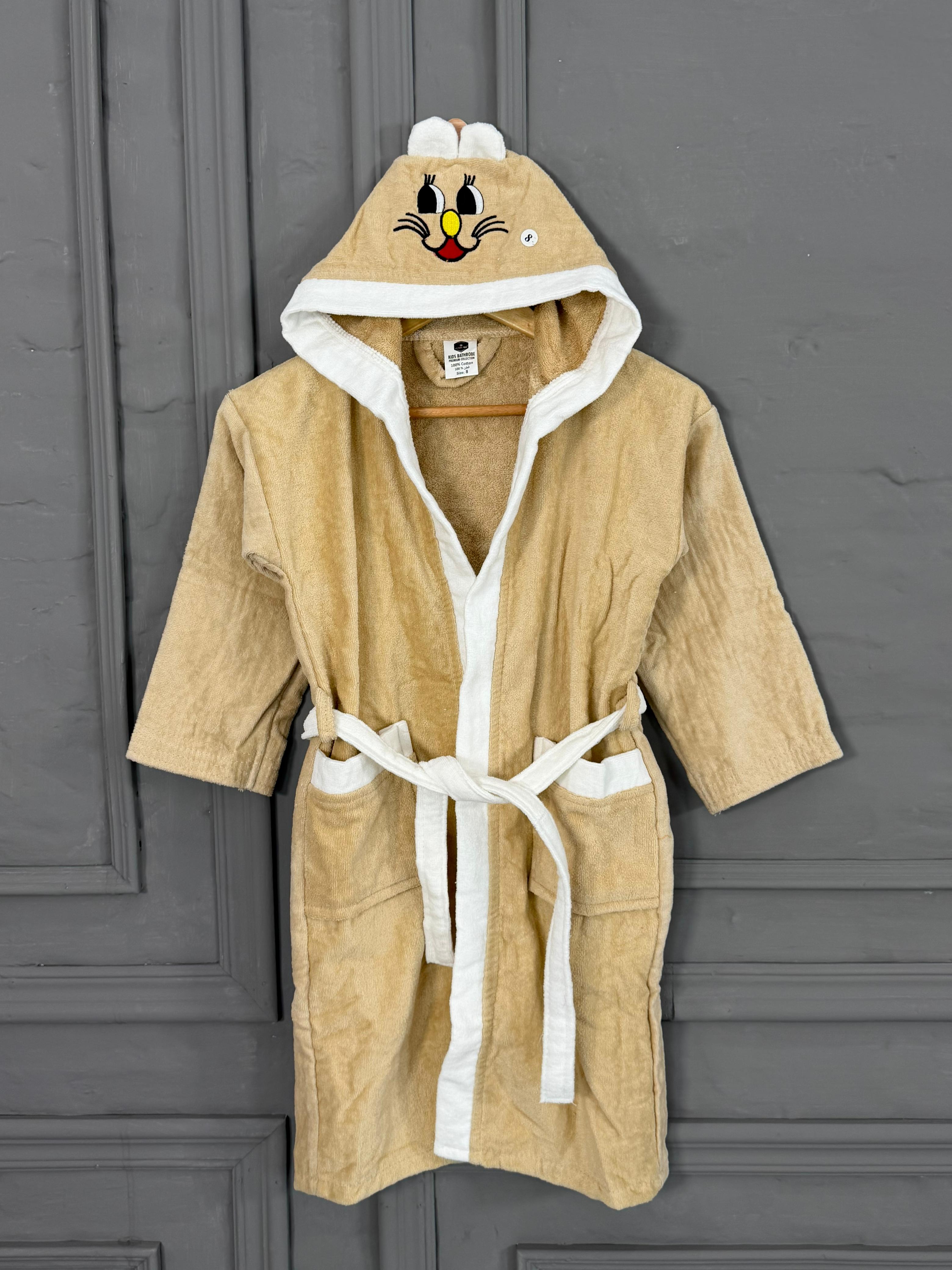 Kids Cartoon Hooded Bathrobe