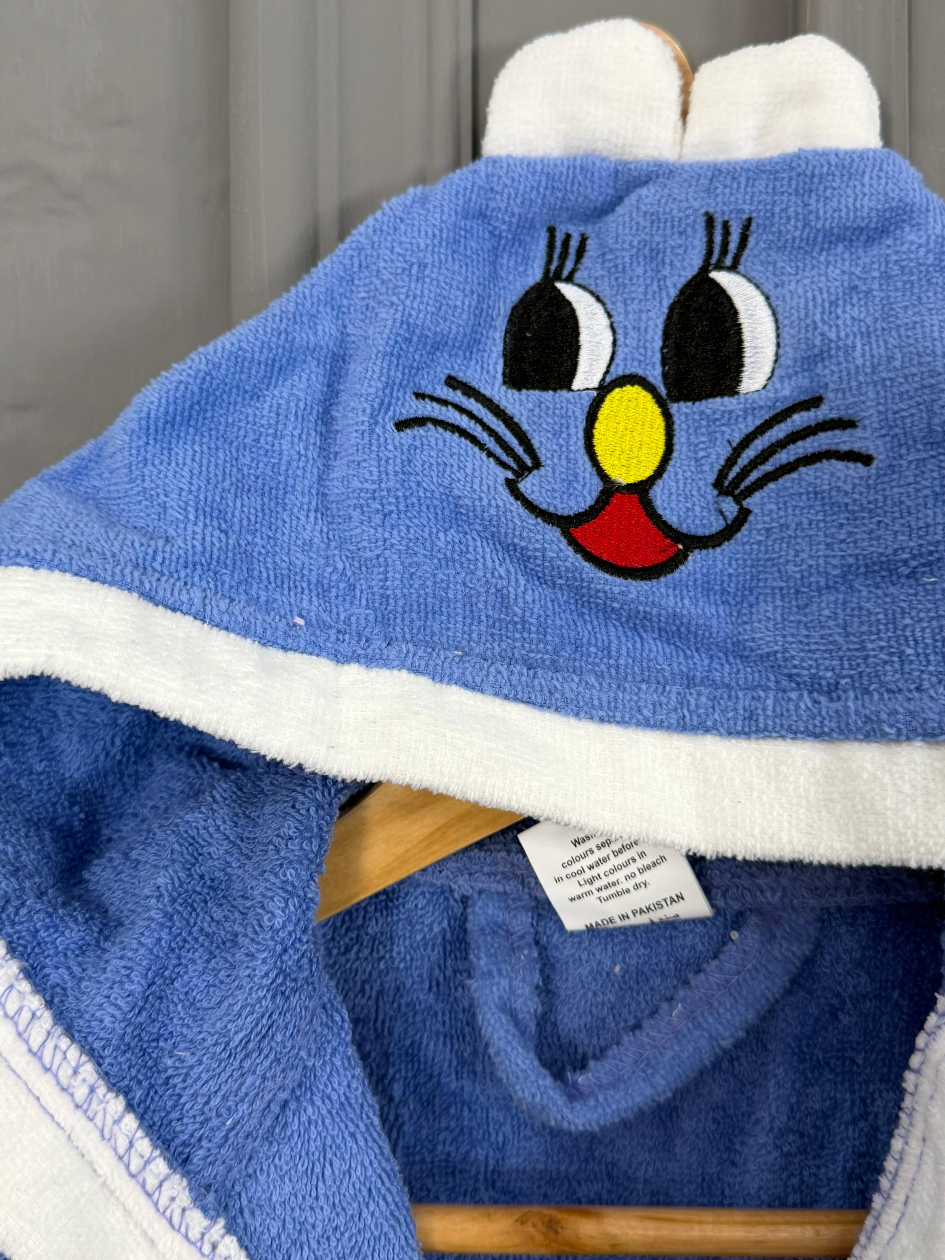 Kids Cartoon Hooded Bathrobe