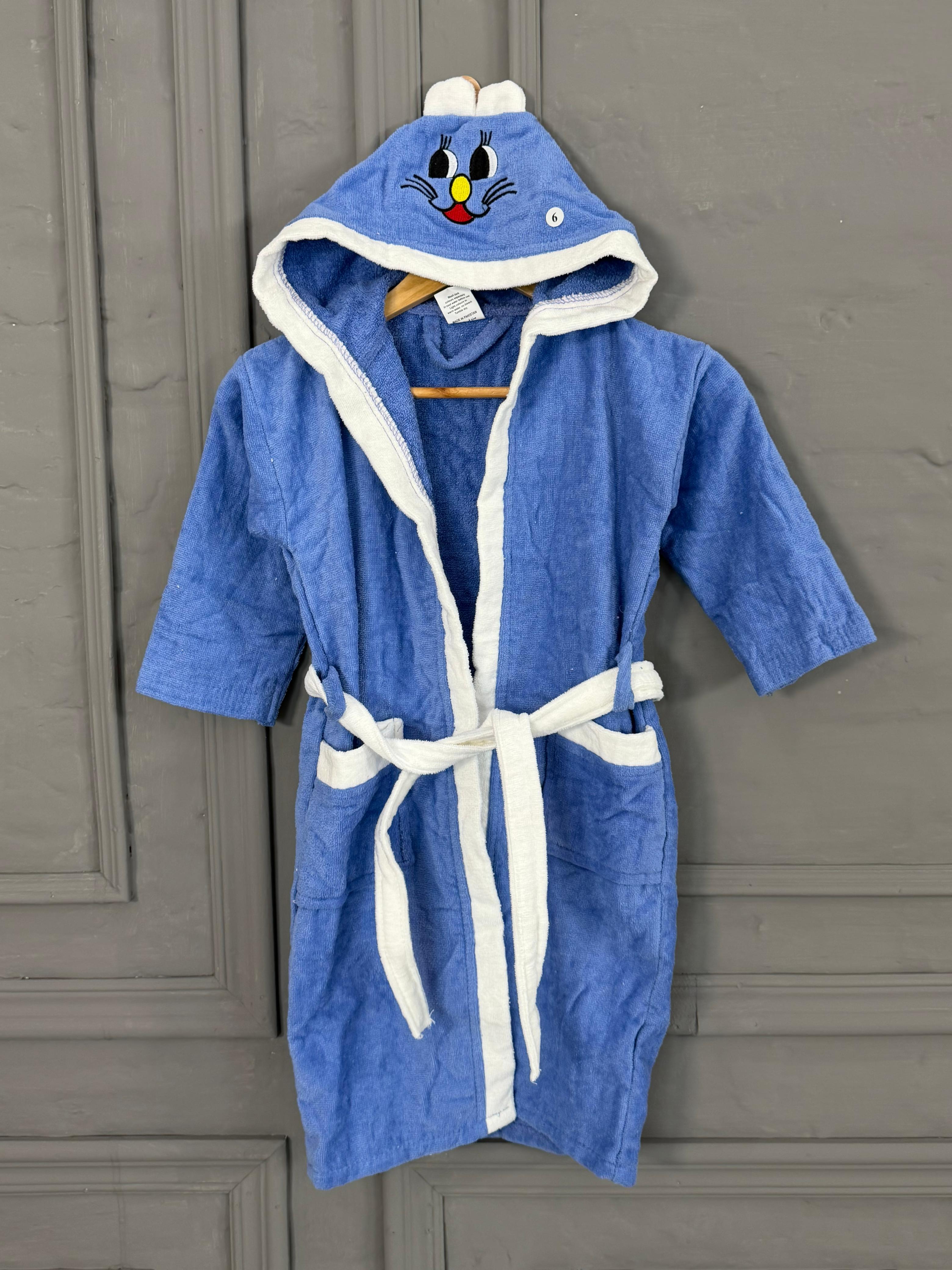 Kids Cartoon Hooded Bathrobe