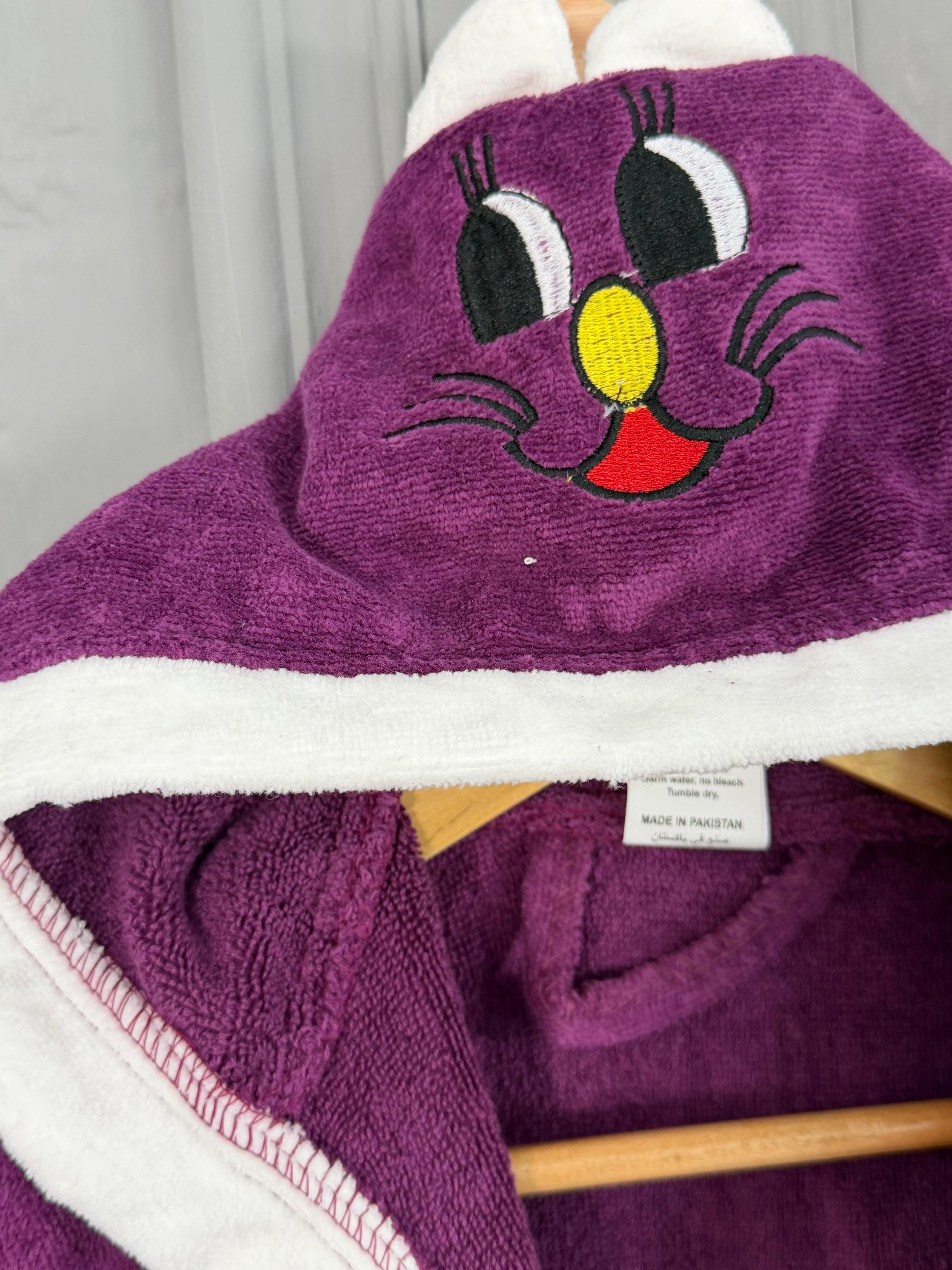 Kids Cartoon Hooded Bathrobe
