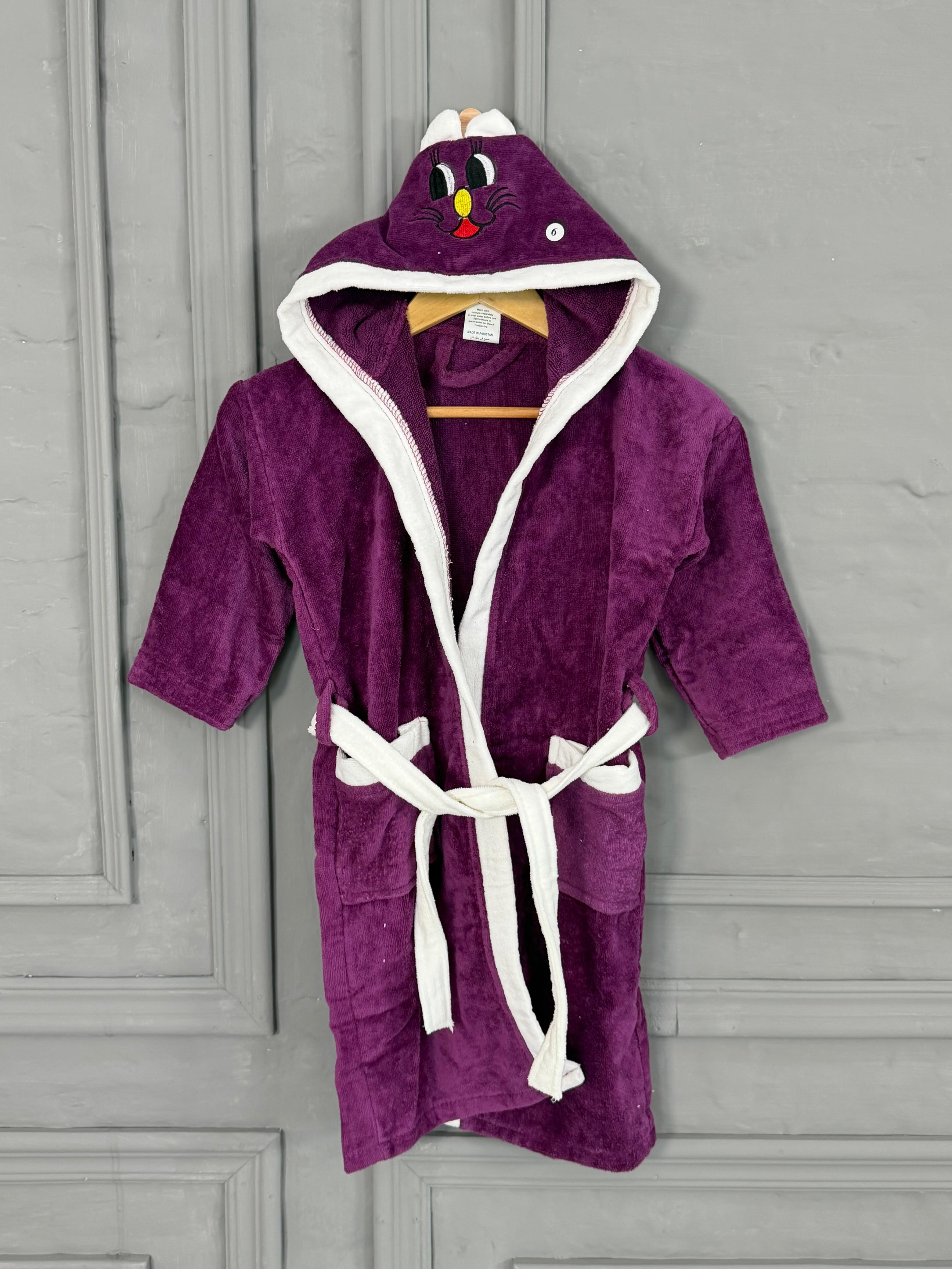 Kids Cartoon Hooded Bathrobe