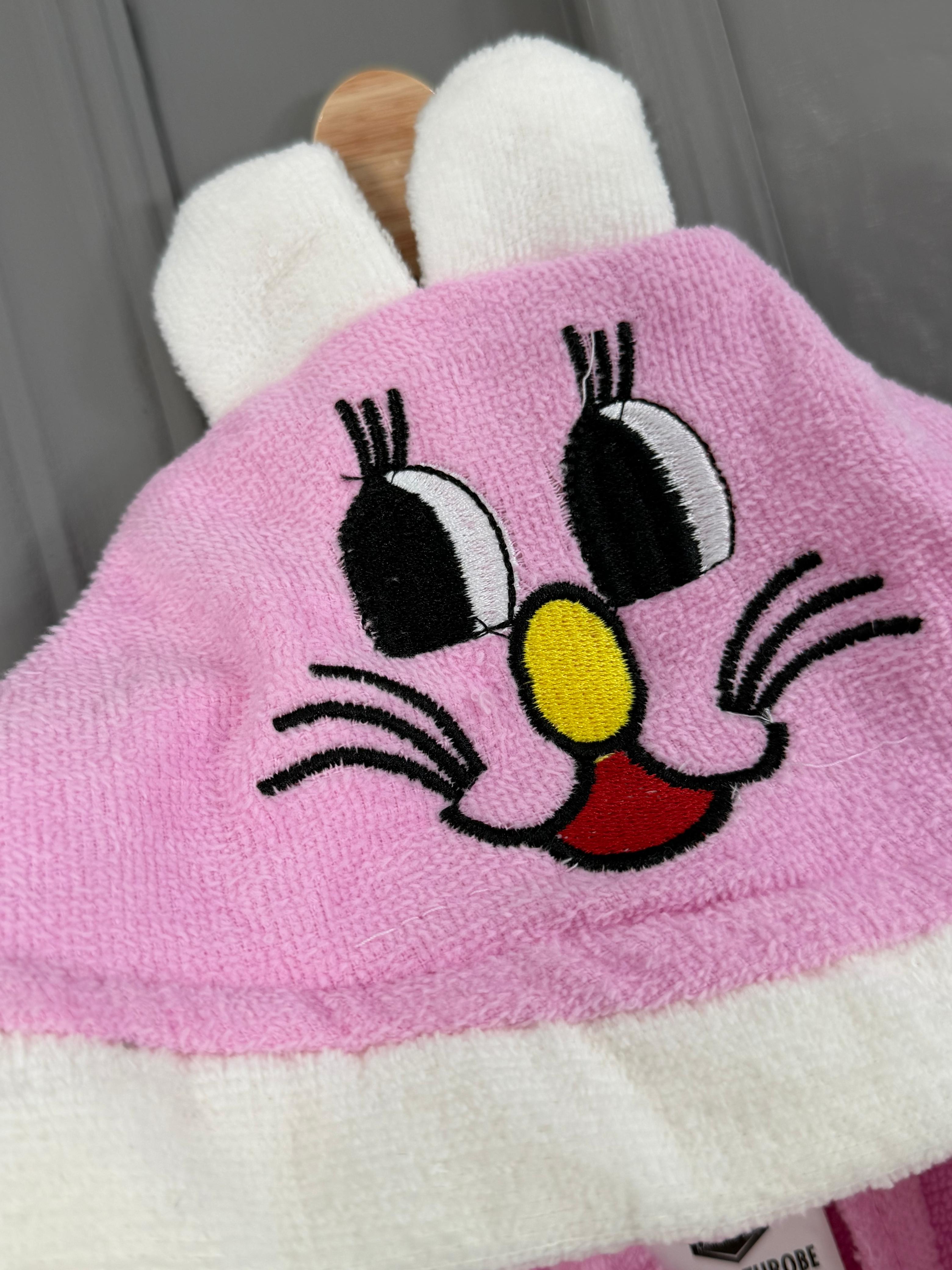 Kids Cartoon Hooded Bathrobe